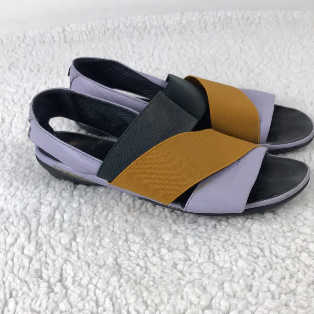 Camper Women's Lavender and Mustard Elastic Slingback Sandals